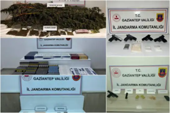 Gaziantep'te kaçakçılık ve uyuşturucu operasyonu: 161 şüpheli yakalandı