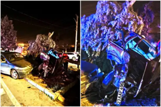 Malatya'da 3 aracın karıştığı zincirleme trafik kazasında 6 kişi yaralandı