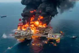 ئۆکرانیا هێرش دەکاتە سەر سەکۆیەکی نەوتی رووسیا لە دەریای خەزەر