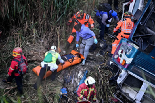 At least 16 killed as bus plunges into ravine in Colombia's Antioquia
