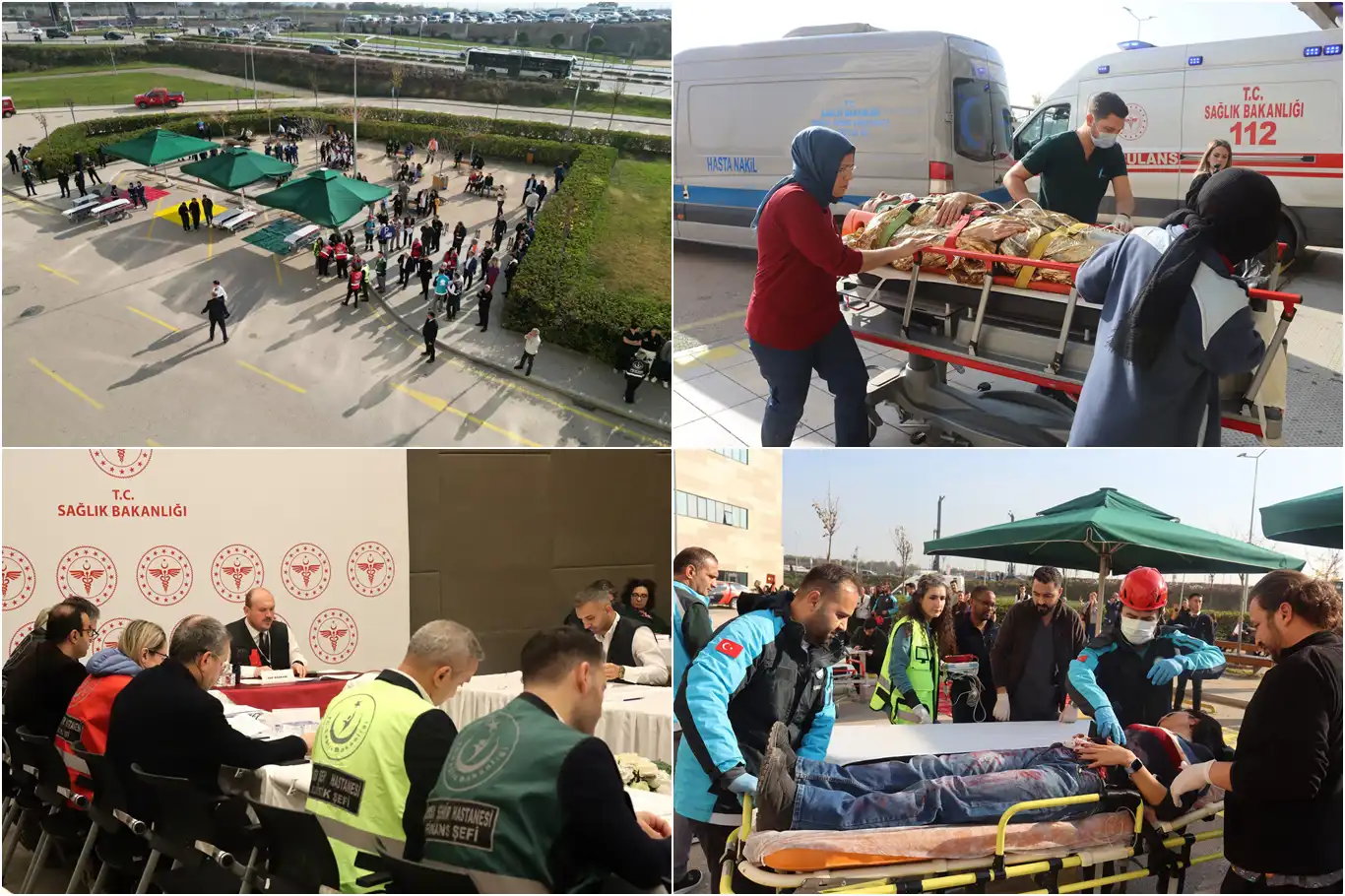 Bursa'da deprem ve yangın senaryosuyla tatbikat gerçekleştirildi