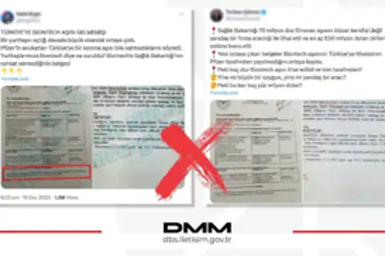 DMM’den “Türkiye’ye BioNTech aşıları gelmedi” iddialarına yalanlama