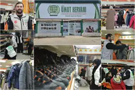 Umut Kervan'ından Bursa'da yüzlerce ihtiyaç sahibi çocuğa bot ve mont desteği