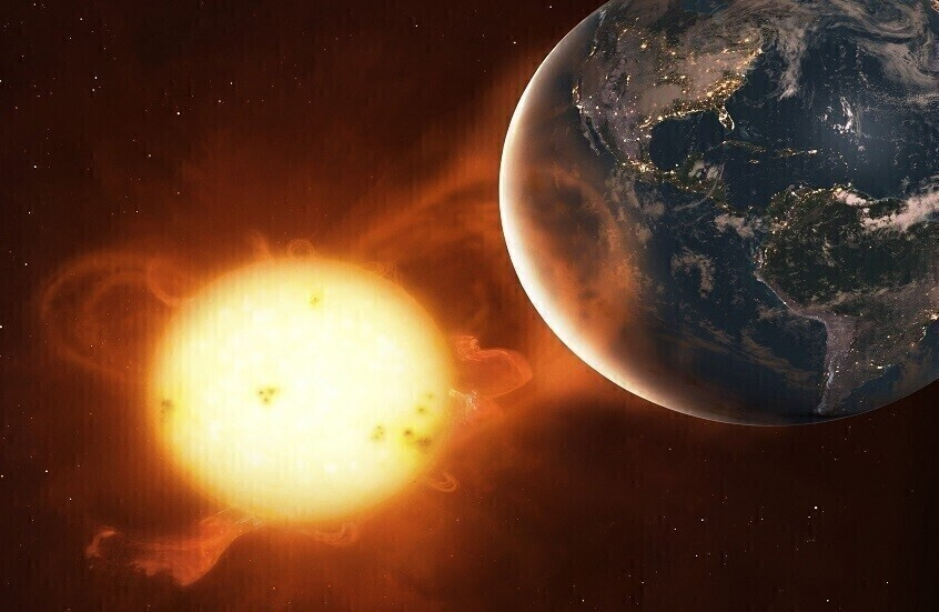 بدء العاصفة المغناطيسية التي تؤثر على الأرض