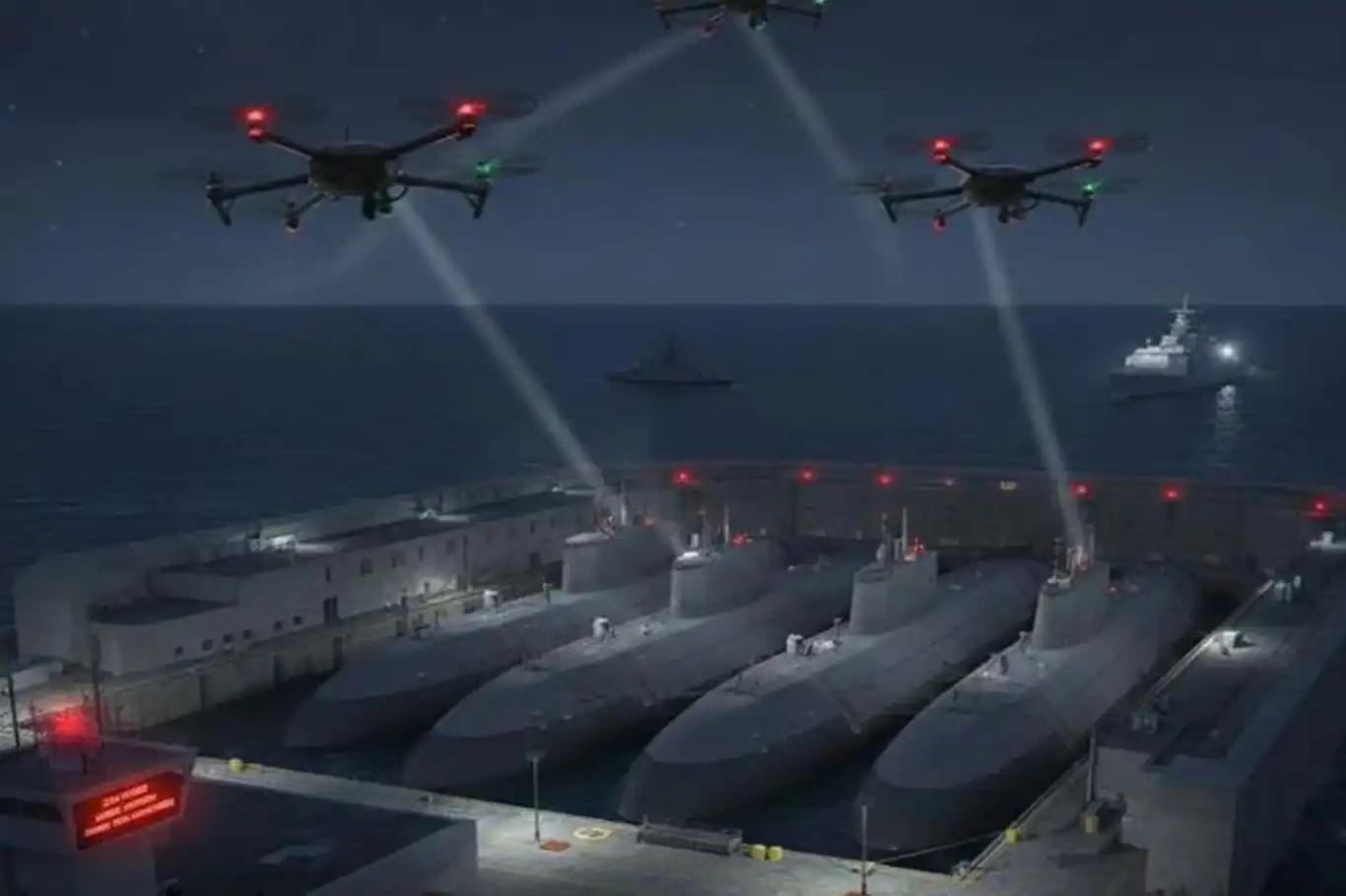 Fransa'da nükleer denizaltıların bulunduğu üssün üzerinde İHA alarmı