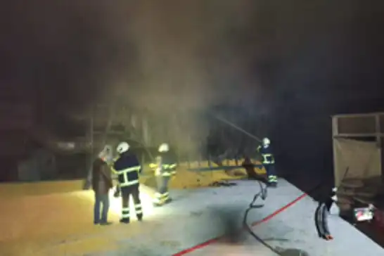 Mardin’de mısır kurutma tesisinde yangın çıktı 