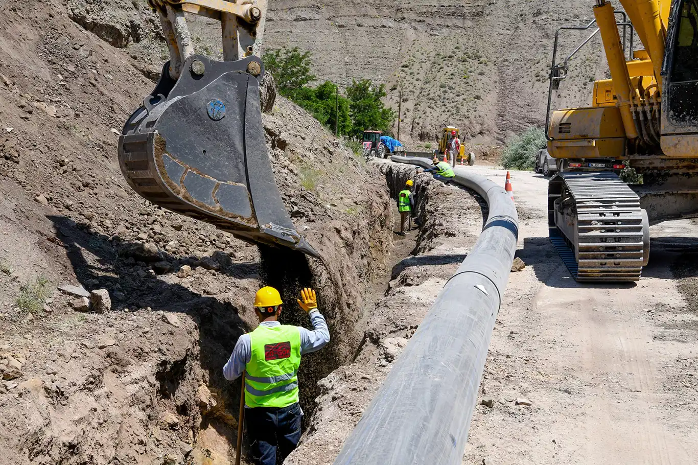 Malatya'da 38 kilometrelik isale hattı çalışması