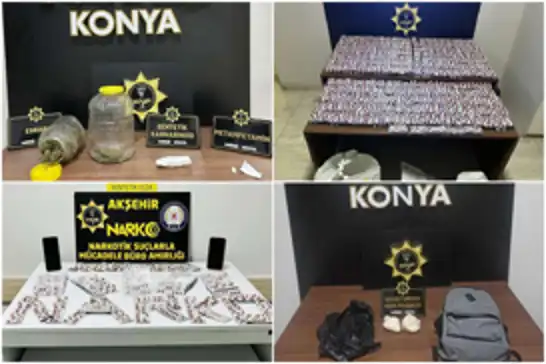 Konya’da uyuşturucu operasyonlarında 1 ayda 76 tutuklama