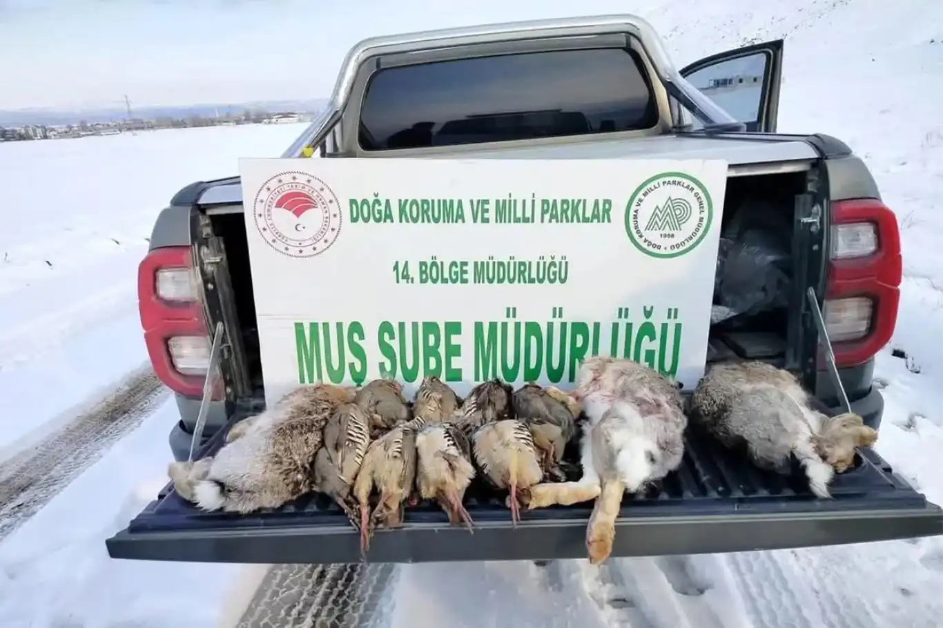 Muş'ta kaçak avlananlara 90 bin TL ceza Muş'ta kaçak avlananlara 90 bin TL ceza
