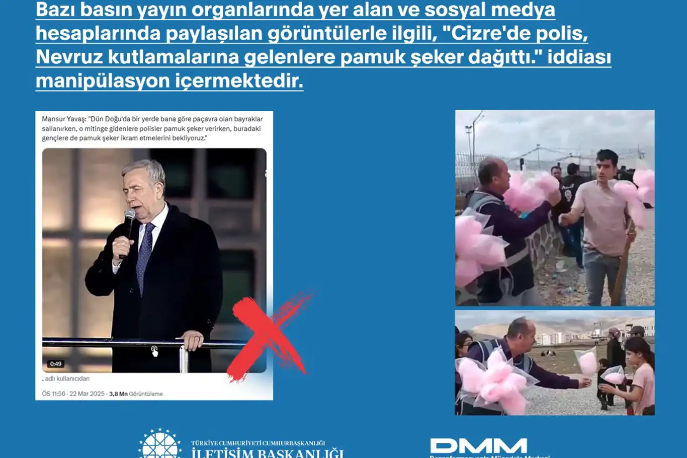 Cizre'de pamuk şeker dağıtan polisle ilgili açıklama Cizre'de pamuk şeker dağıtan polisle ilgili açıklama