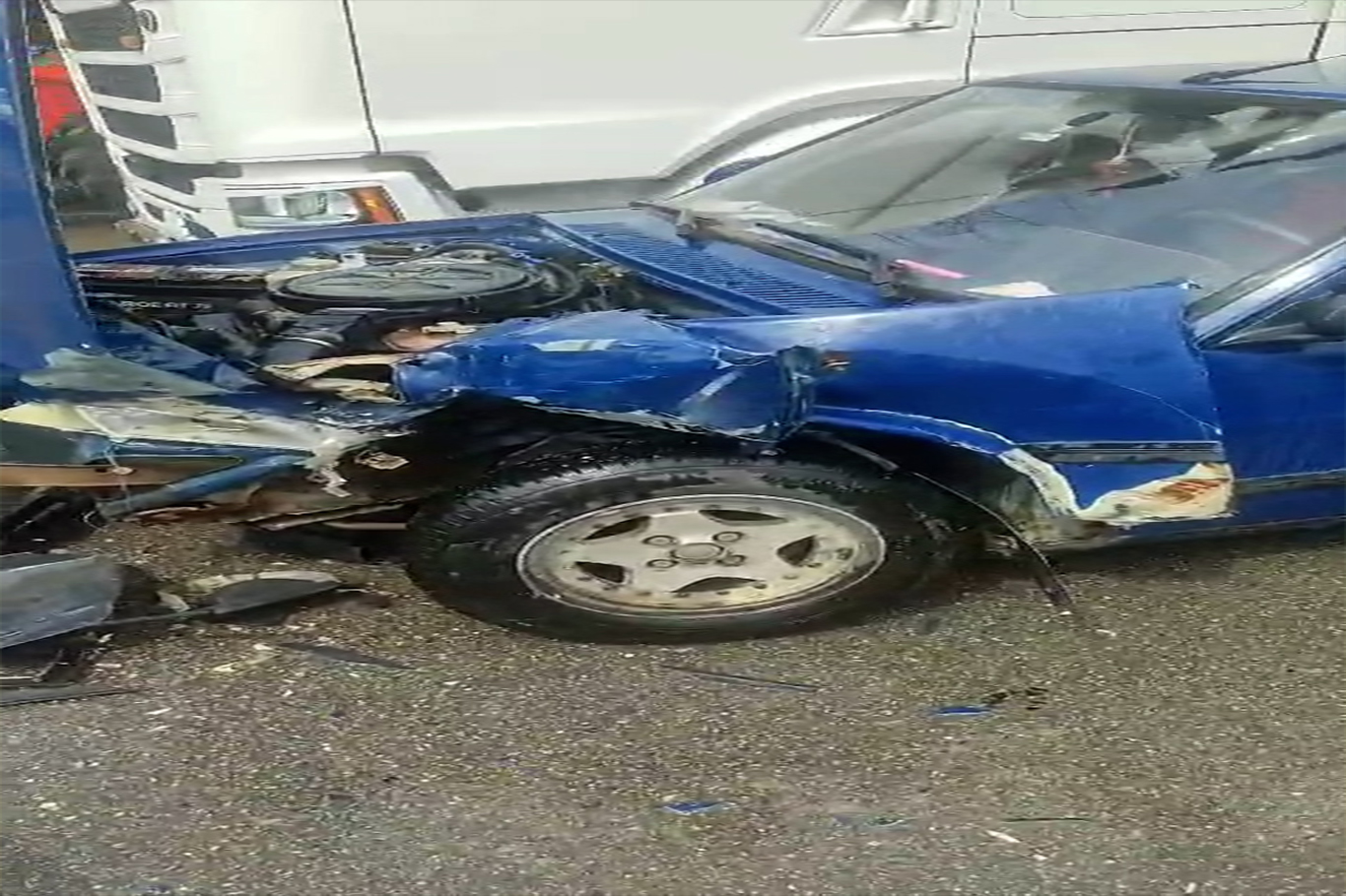 Bingöl'de yayalara yol vermek isteyen araç kaza yaptı