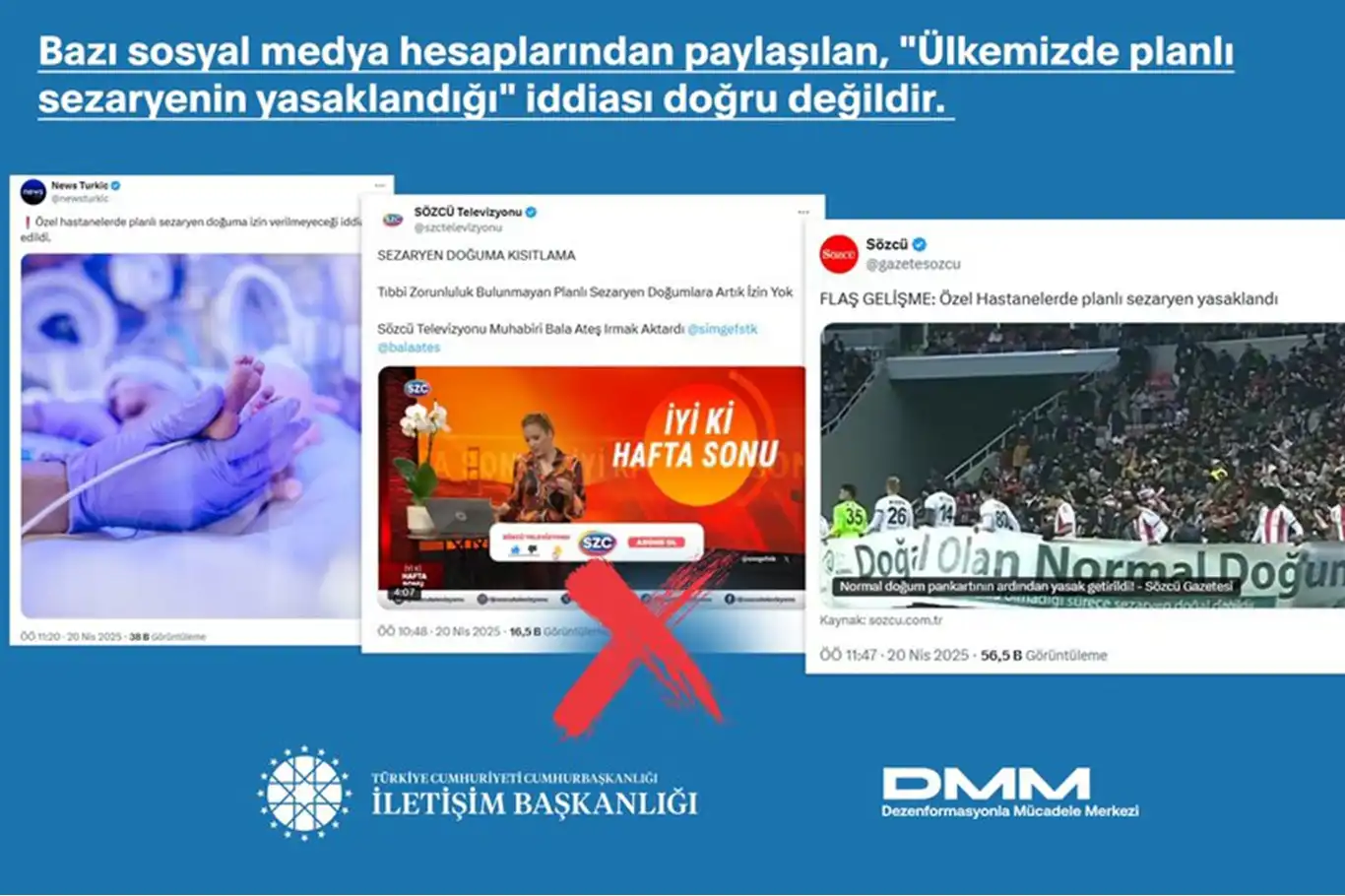 DMM: Planlı sezaryen yasaklanmadı DMM: Planlı sezaryen yasaklanmadı