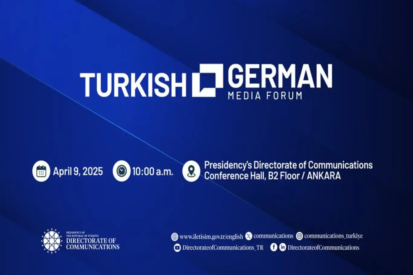 Turkish-German Media Forum to be held in Ankara on April 9 Turkish-German Media Forum to be held in Ankara on April 9