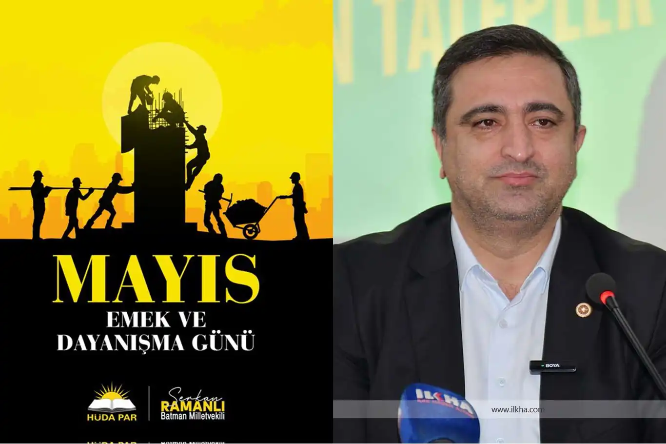 HÜDA PAR Batman Milletvekili Ramanlı'dan "1 Mayıs Emek ve Dayanışma Günü" mesajı