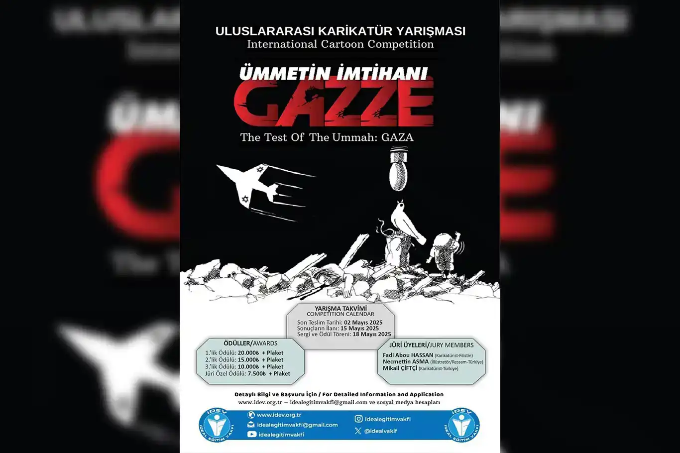 "Ümmetin İmtihanı Gazze" konulu yarışmanın sonuçları için program düzenlenecek
