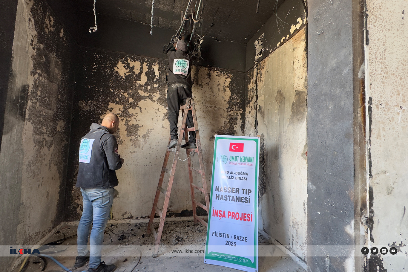 Karwana Hêviyê li Xezzeyê dest bi çêkirina navenda diyalîzê dike Karwana Hêviyê li Xezzeyê dest bi çêkirina navenda diyalîzê dike