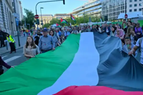 ألمانيا..مظاهرة حاشدة في فرانكفورت دعماً لغزة وللمطالبة بوقف الإبادة