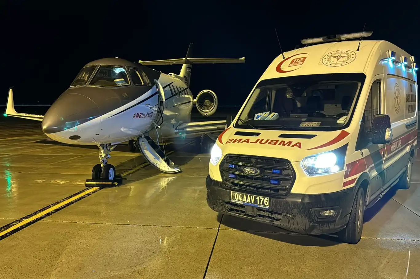 Kalp hastası bebek ambulans uçakla Ankara'ya sevk edildi Kalp hastası bebek ambulans uçakla Ankara'ya sevk edildi