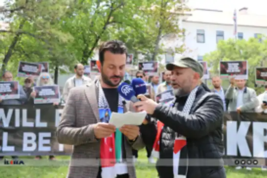 في الذكرى الـ77 للنكبة... احتجاج أمام السفارة البريطانية في أنقرة