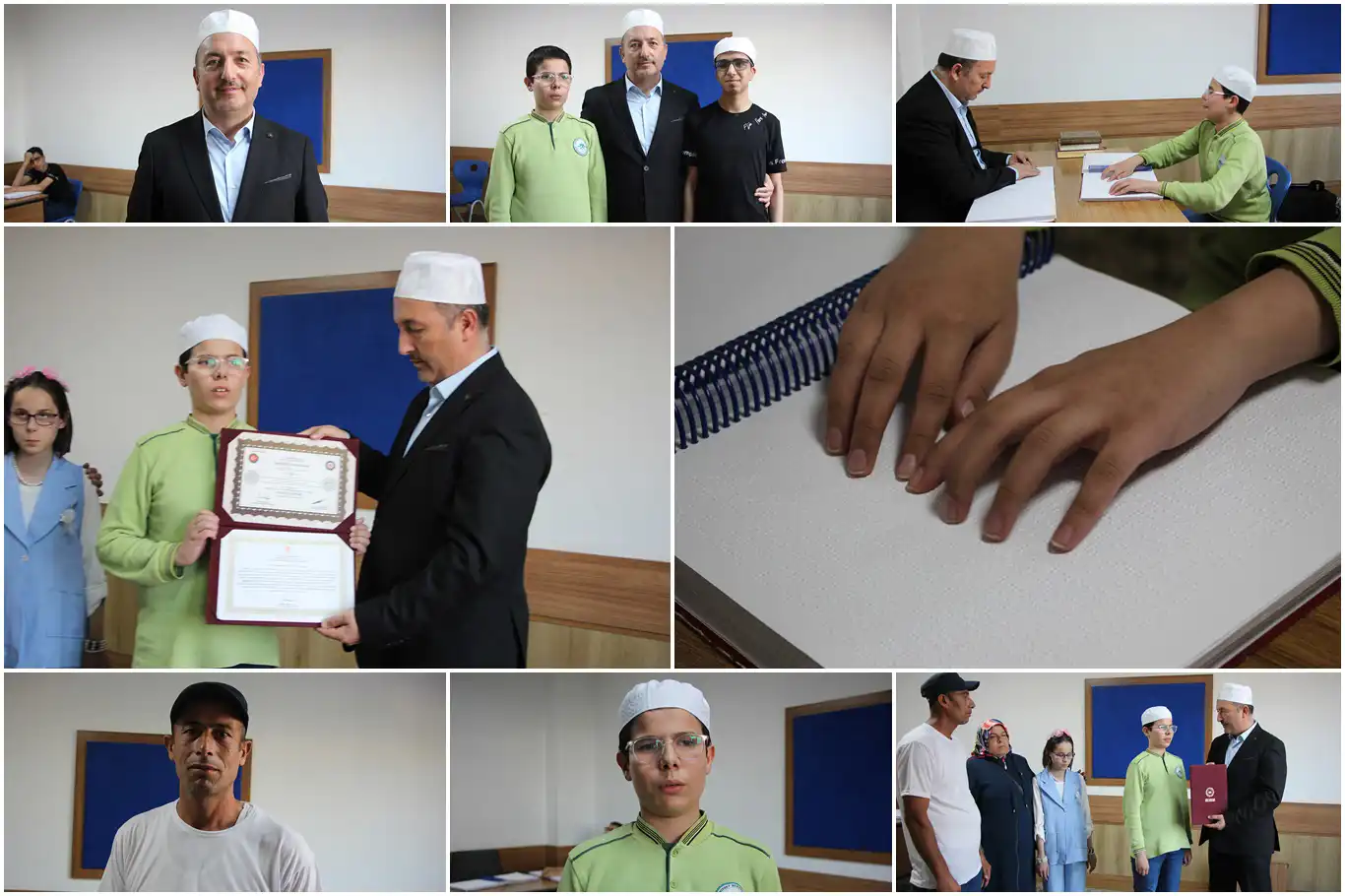 Hafızlığını tamamlayan görme engelli çocuklar: Çok mutluyuz Hafızlığını tamamlayan görme engelli çocuklar: Çok mutluyuz