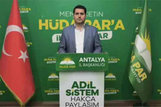 HÜDA PAR Antalya İl Başkanı Durmaz'dan belediyenin konser harcamalarına tepki