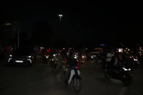 Gaziantep'te motosiklet sürücülerinden Gazze protestosu
