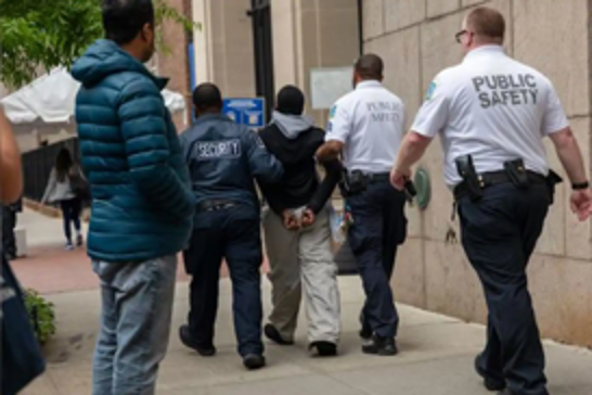 U.S. cracks down on peaceful Gaza solidarity protest at Columbia University