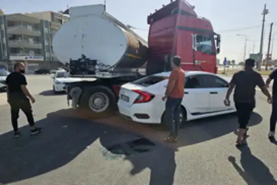 Mardin’de tanker ile otomobil çarpıştı: 6 yaralı