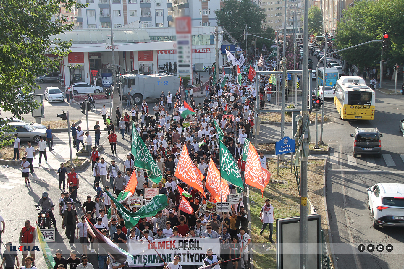Youth in Diyarbakır rally for Gaza, condemn ongoing Israeli aggression