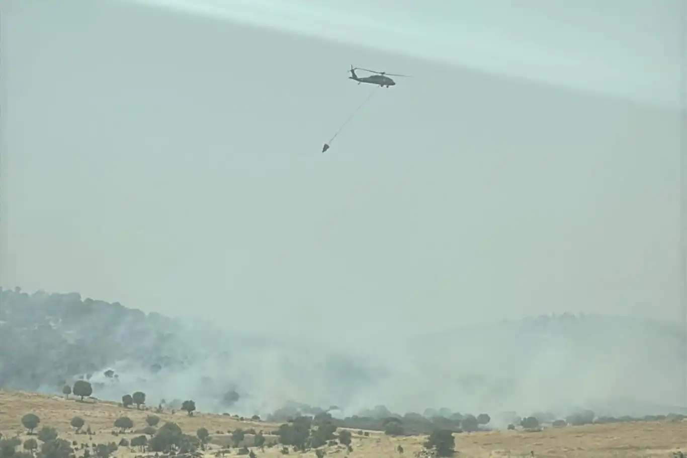 Mardin’de orman yangını: Helikopterlerle müdahale ediliyor 