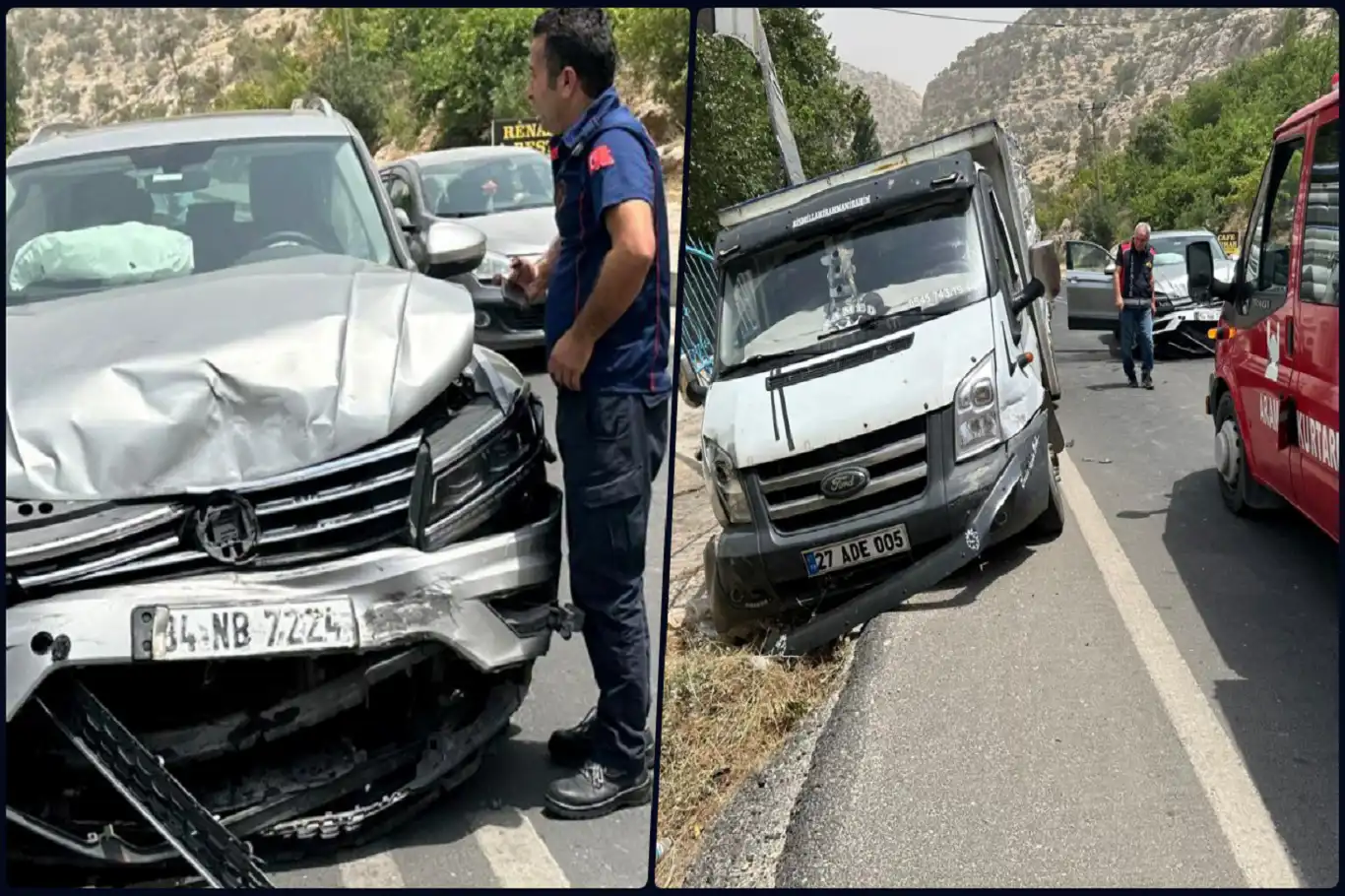 Mardin'de iki araç çarpıştı: 3'ü çocuk 6 kişi yaralandı Mardin'de iki araç çarpıştı: 3'ü çocuk 6 kişi yaralandı