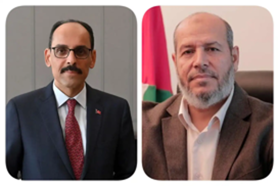 Hamas chief negotiator discusses ceasefire efforts with Turkish intelligence head