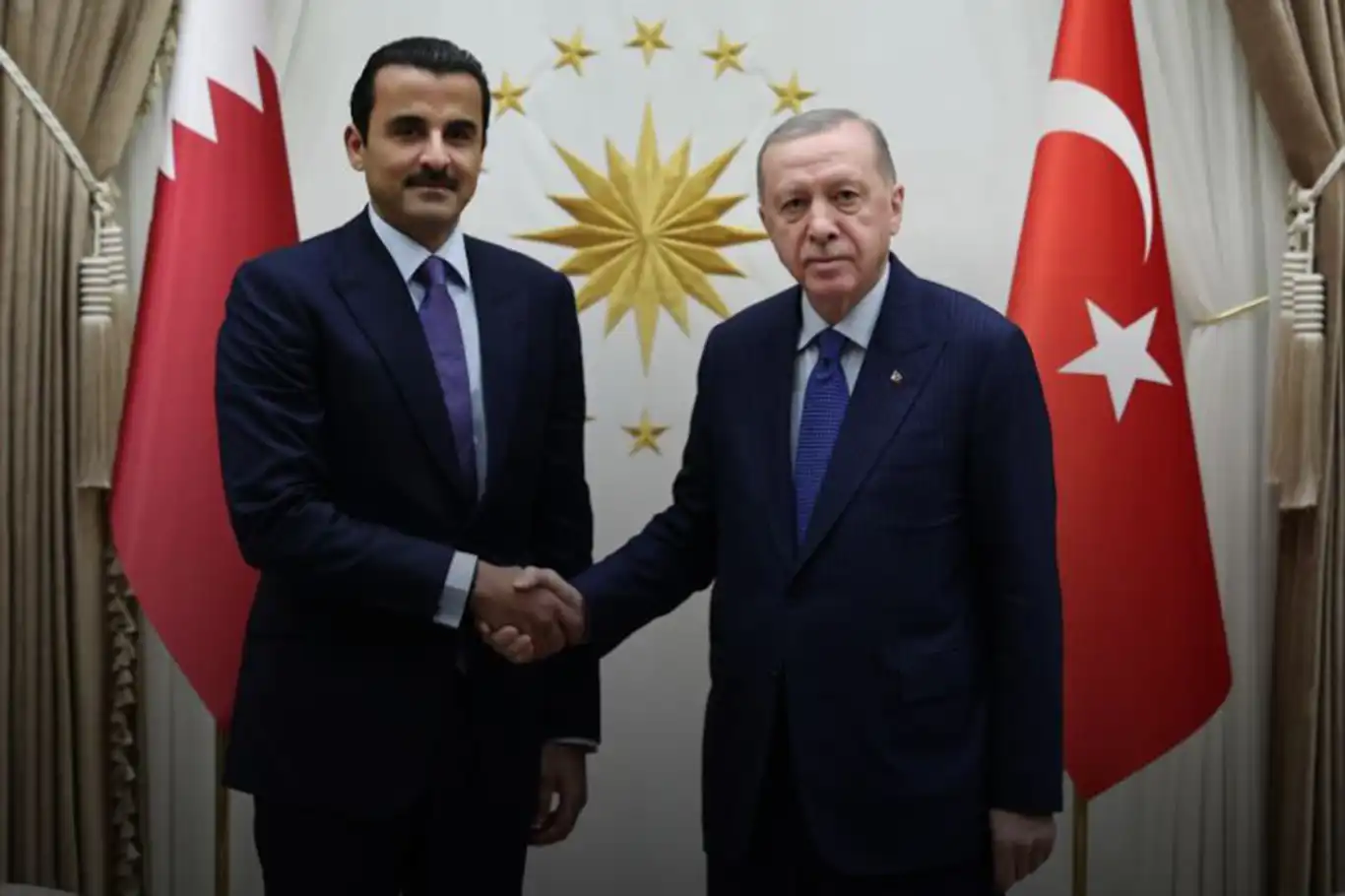 Cumhurbaşkanı Erdoğan Katar Emiri Al Sani ile görüştü Cumhurbaşkanı Erdoğan Katar Emiri Al Sani ile görüştü
