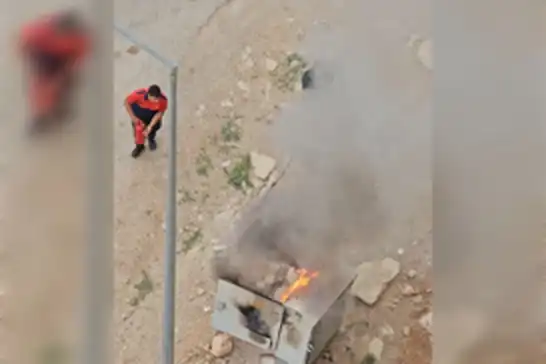 Mardin’de elektrik panosu alev aldı