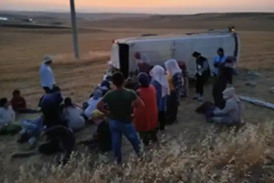 Li Dîyarbekirê mînîbusek ku karkerên çandiniyê di nav de bûn gêrê şerempolê bû: 13 birîndar