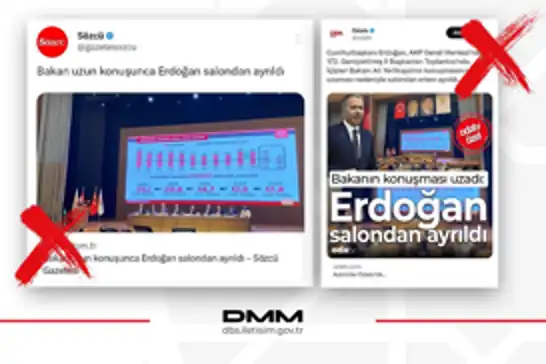 Cumhurbaşkanı Erdoğan'ın toplantıyı erken terk etmesiyle ilgili iddialara DMM'den açıklama