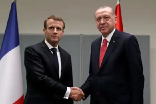 Cumhurbaşkanı Erdoğan, Macron'la görüştü
