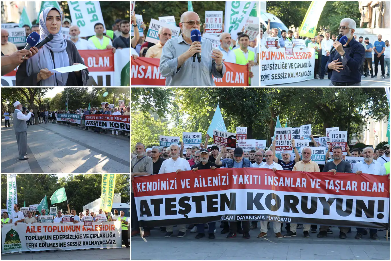 Teşhirciliğin son bulması için Saraçhane'de toplandılar Teşhirciliğin son bulması için Saraçhane'de toplandılar