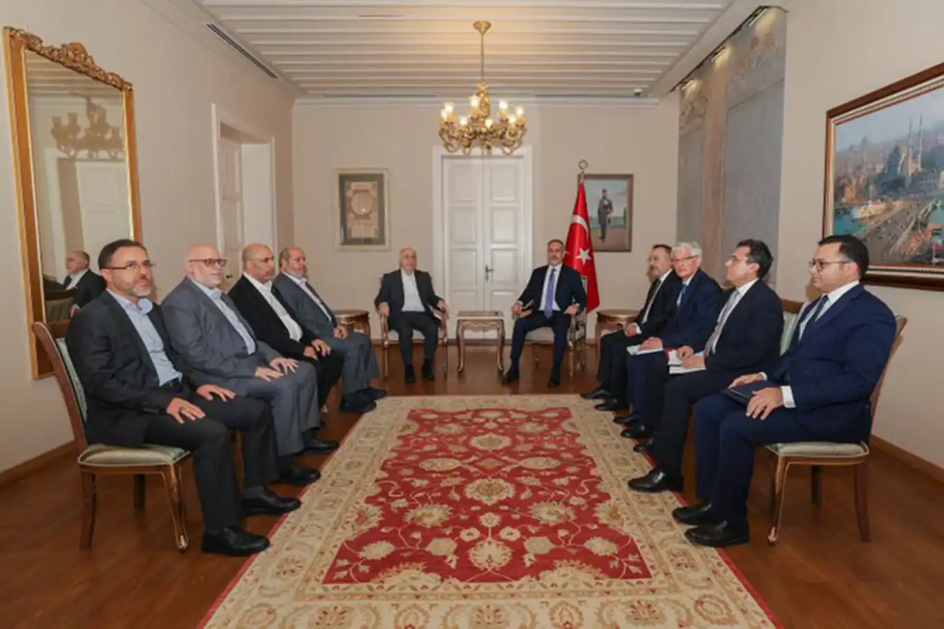 Bakan Fidan HAMAS heyetini kabul etti Bakan Fidan HAMAS heyetini kabul etti