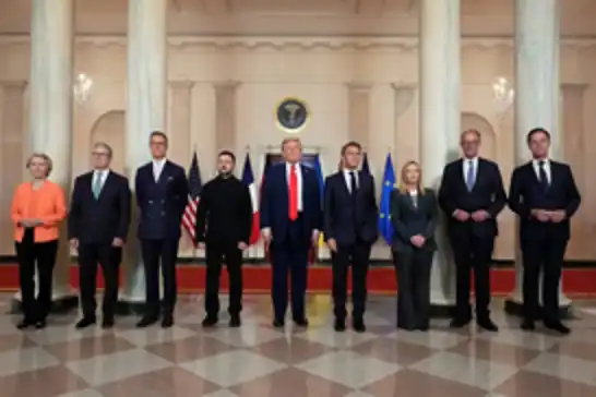 Trump, Zelensky û serokên YE li Qesra Spî civîyan