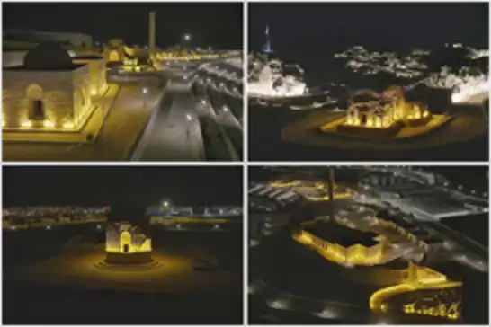 Hasankeyf'te Arkeopark ve Şaab Vadisi Işıklandırıldı
