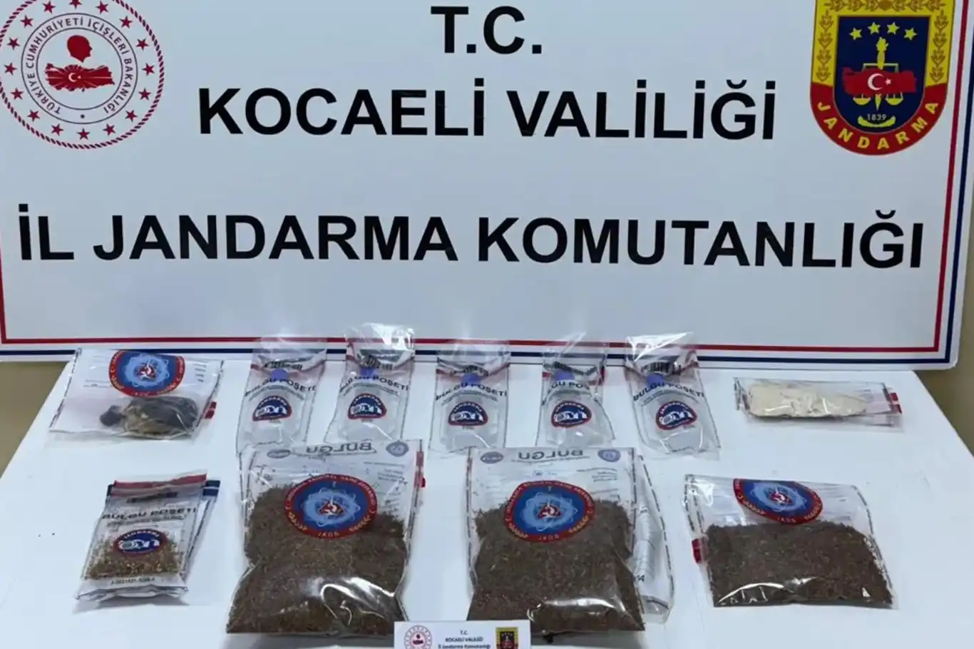 Kocaeli'de 1 kilo 873 gram bonzai ele geçirildi