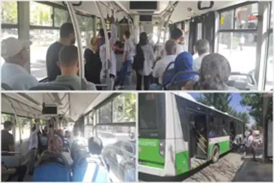 Batman'da sıcak havalarda klimasız belediye otobüsleri tepki topluyor
