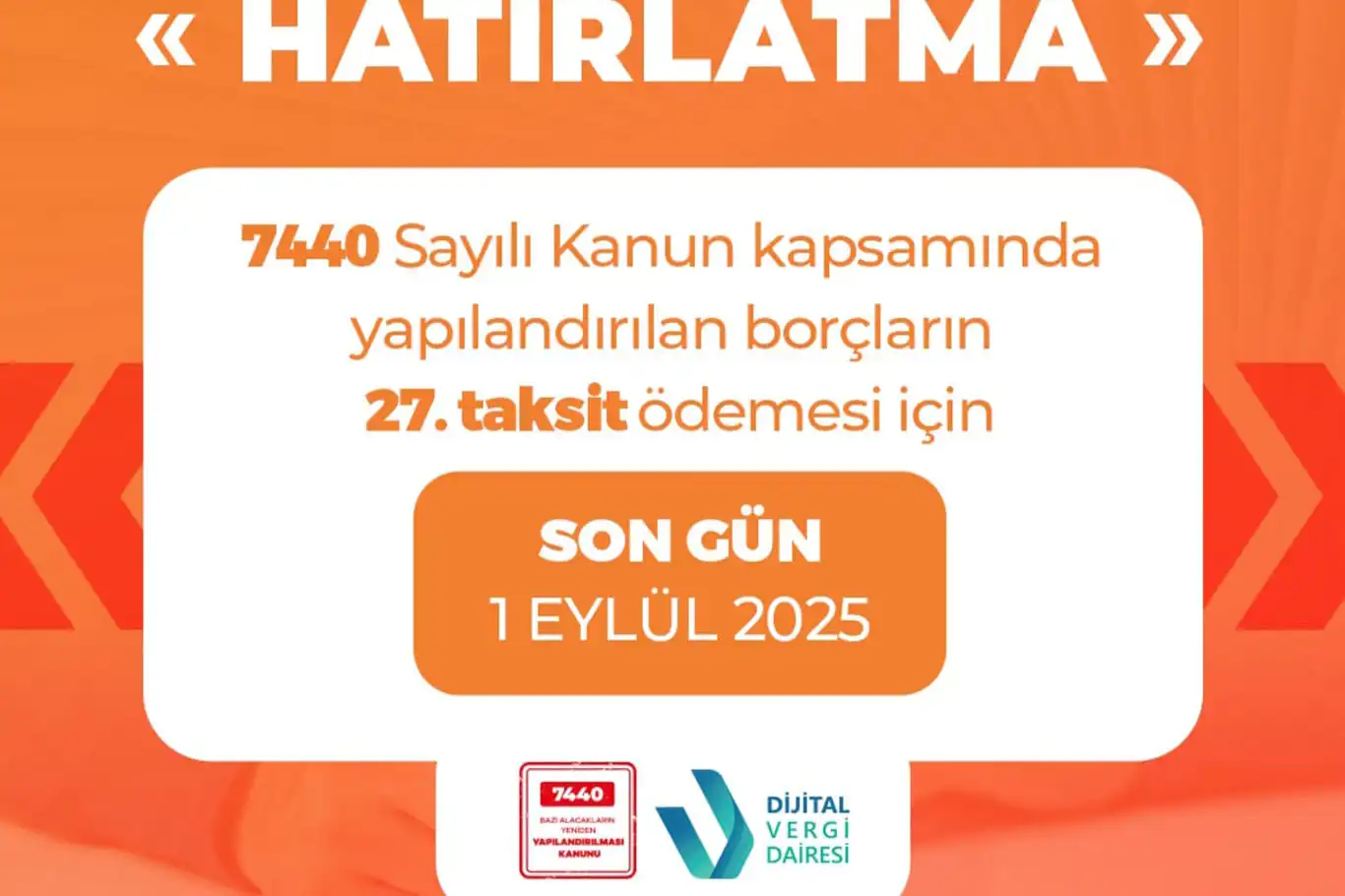 Yapılandırma ödemelerinde son gün 1 Eylül Yapılandırma ödemelerinde son gün 1 Eylül
