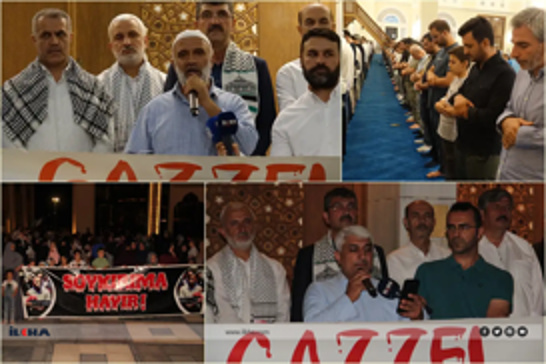 تركيا .. إقامة صلاة الجنازة على الغائب لشهداء غزة واليمن ورسائل وحدة ضد الظلم