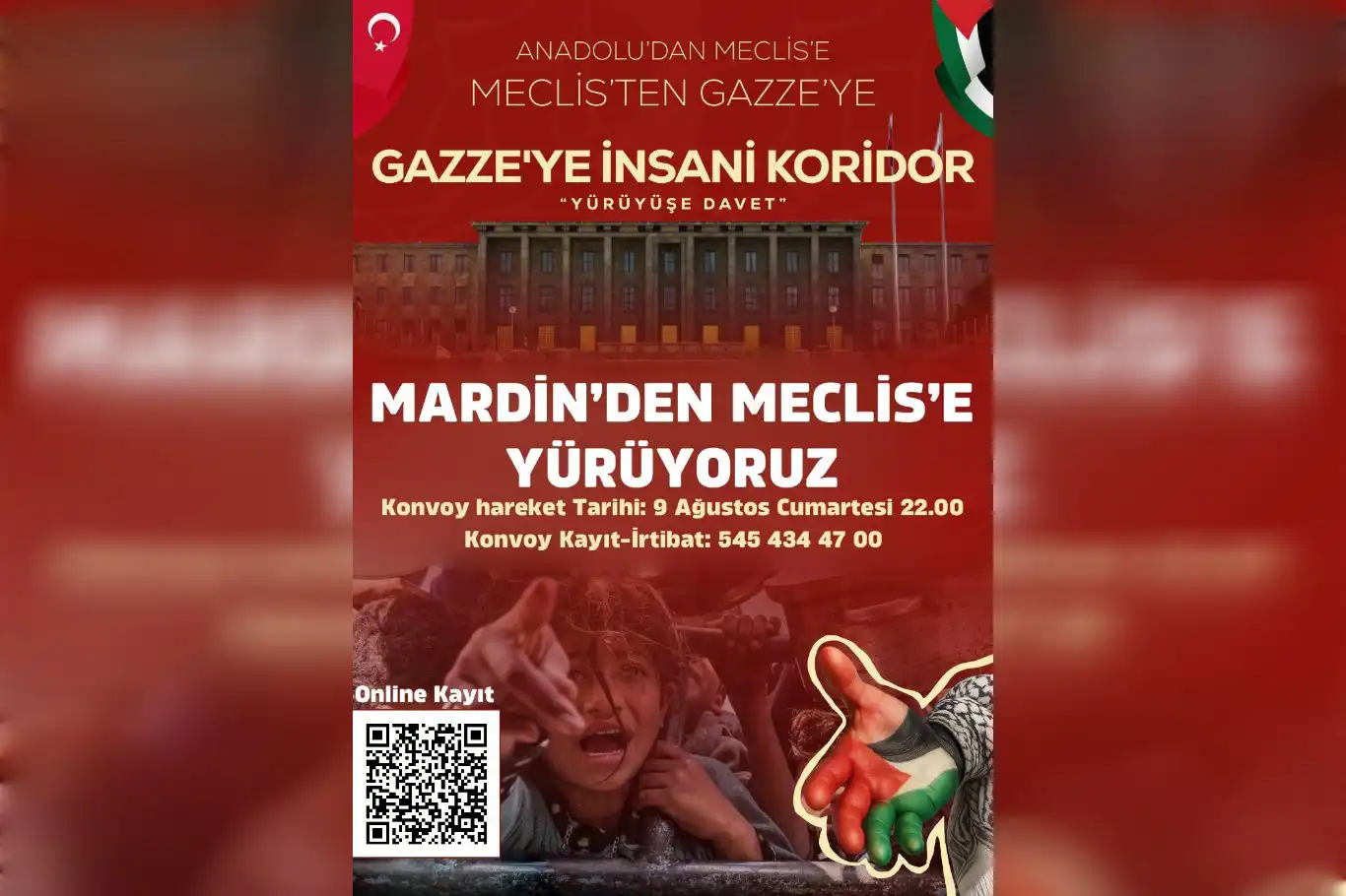 Gazze için “İnsani Koridor” yürüyüşüne Mardin’den destek! Gazze için “İnsani Koridor” yürüyüşüne Mardin’den destek!