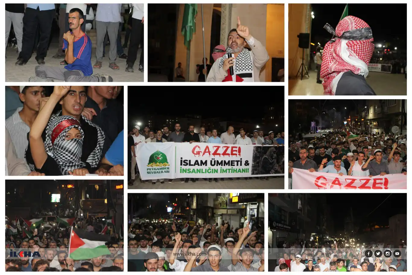 Thousands march in Mardin protesting silence on Gaza massacres Thousands march in Mardin protesting silence on Gaza massacres
