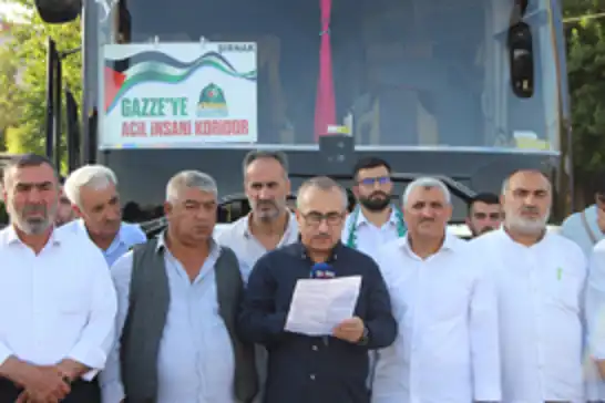 "Anadolu'dan Meclis'e, Meclis'ten Gazze'ye İnsani Koridor" yürüyüşüne Şırnak'tan destek