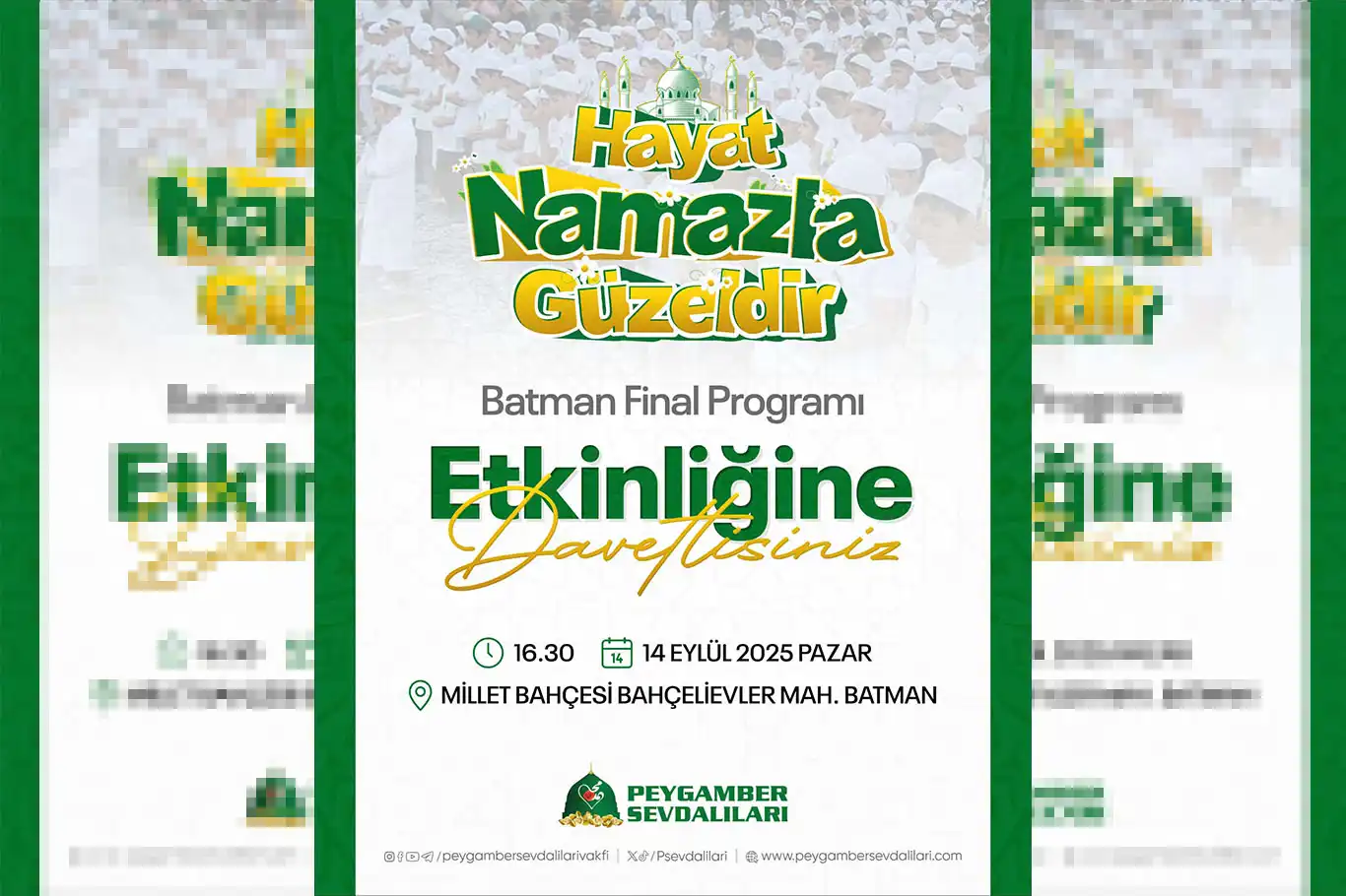 Batmanlılar 14 Eylül'de namaz etkinliğinde buluşuyor Batmanlılar 14 Eylül'de namaz etkinliğinde buluşuyor