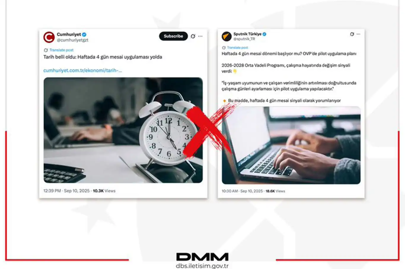 DMM: “haftada 4 gün mesai” iddiaları gerçeği yansıtmıyor DMM: “haftada 4 gün mesai” iddiaları gerçeği yansıtmıyor